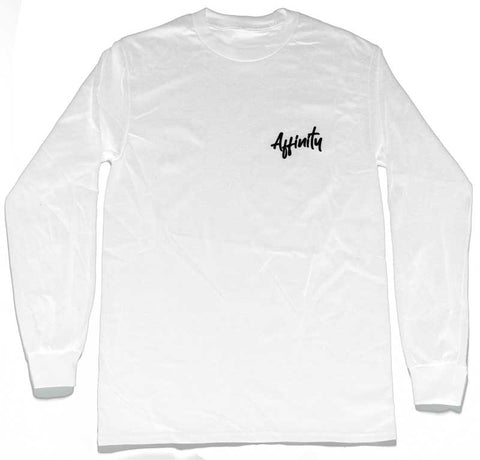 Affinity Script Long Sleeve T-Shirt - White
